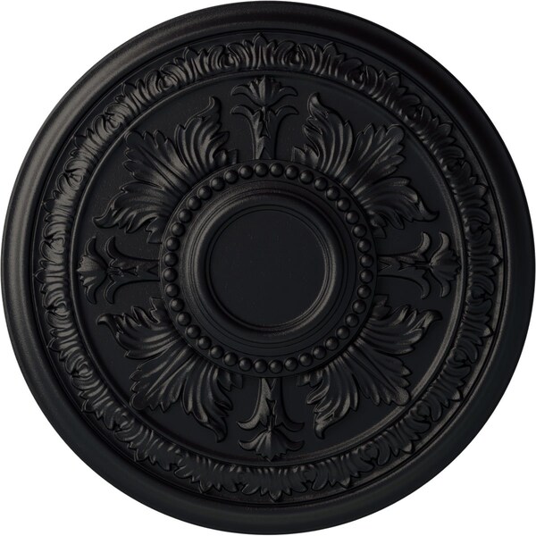 Ekena Millwork Tellson Ceiling Medallion (Fits Canopies up to 6 3/4"), Hand-Painted Steel Gray, 30 5/8"OD x 2 1/2"P CM30TESGS - main